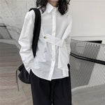 Loose Asymmetrical Button Shirt