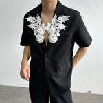 Loose Casual 3D Floral Lapel Blazer