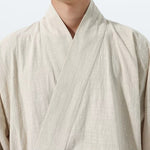 Loose Cotton Layered Cross Front Side Tie Shirt Hanfu