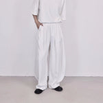 High-waisted Wide-leg Casual Curved Trousers