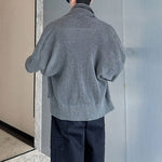 Lapel Button-down Knitted Sweater Coat