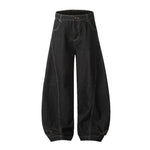 American Retro Inverted Design Embroidered Scimitar Jeans