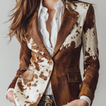 Manuela - Blazer con Estampado Animal Vintage