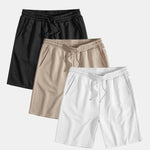 3 Pieces Striped Jacquard Drawstring Shorts