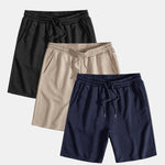 3 Pieces Striped Jacquard Drawstring Shorts