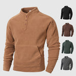 Men's slim-fit long-sleeved stand-up collar simple casual sweatshirt