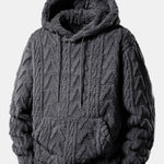 Geometric Jacquard Teddy Hoodie