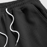 Geometric Jacquard  Drawstring  Shorts