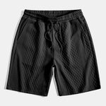 Diamond Geometric Jacquard Drawstring Shorts