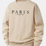 Paris Slogan Print Relax Fit Sweatshirt