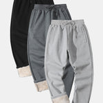3 Pieces Teddy Lined Straight Leg Pants