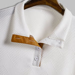 Men's textured casual half-button lapel sweatshirt