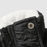 Men's Zip Up Solid Colordouble pockets Fleece-lined Coat