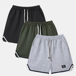 3 Pieces Waffle Basketball Sweat Shorts