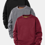 3 Pieces Teddy Fleece Lined Sweatshirt