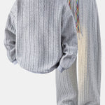Relax Fit Twist Jacquard Crew Neck Sweatshirt & Twisted Jacquard Straight Leg Pants