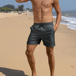 Men's Solid Color Casual Quick-Drying Beach Shorts