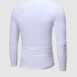Men's Turtleneck Solid Color Lightweight Skin-Friendly Basic Pullover T-Shirt