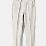 Slim Fit Tapered Cropped Trousers