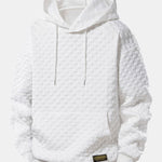 Relax Fit Checkerboard Jacquard Hoodie