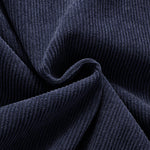 Contrast Corduroy Hooded Overshirt With Pockets