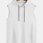 Athletic Mesh Kangaroo Pocket Hooded Tank