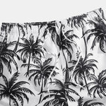 Relax Fit Palm Tree Print Button Up Shirt & Palm Tree Print Swim Short