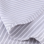 Contrast Collar Stripe Dress Shirt