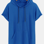 Athletic Mesh Kangaroo Pocket Hooded T-Shirt