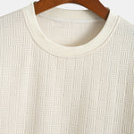 Stripe Jacquard Arc Hem T-Shirt