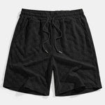 Relax Fit Checkerboard Jacquard Casual T-Shirt & Shorts Set