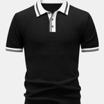 Contrast Trim Knit Polo Shirt