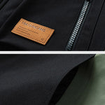 Men's patchwork fabric cargo shell jacket