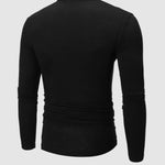 Men's Turtleneck Solid Color Lightweight Skin-Friendly Basic Pullover T-Shirt