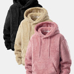 3 Pieces Basic Teddy Hoodies
