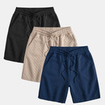 3 Pieces Geometric Jacquard Shorts