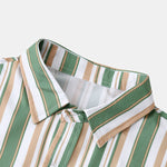 Men's Colorful Striped Long Sleeve Casual Shirt