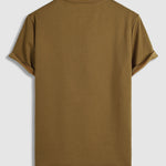Men's Textured Pique Round Neck Short Sleeve T-Shirt Shorts Set