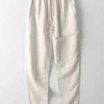 Geometry Rhombus Jacquard Button Up Shirt & Straight Leg Linen Pants
