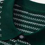 Stripe Knitted Polo Shirt