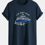 Regular Fit Car Slogan Print Cotton T-Shirt