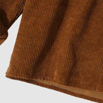 Corduroy Lapel Long Sleeve Shirt