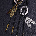 Men's Vintage Cowboy Hat Feather Necklace