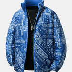 Reversible Paisley Puffer Coat