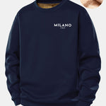 Milano Print Teddy Fleece Lined Sweatshirt