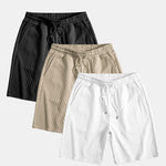 3 Pieces Diamond Geometric Jacquard Drawstring Shorts