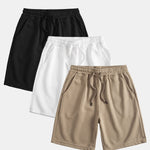 3 Pieces Mid Length Drawstring Shorts