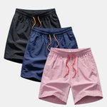 3 Pieces Man Mid Length Drawstring Swim Shorts