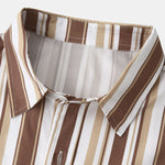 Men's Colorful Striped Long Sleeve Casual Shirt