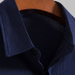 Men's Cotton Linen Lapel Short Sleeve Shirt